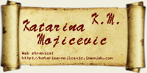 Katarina Mojićević vizit kartica